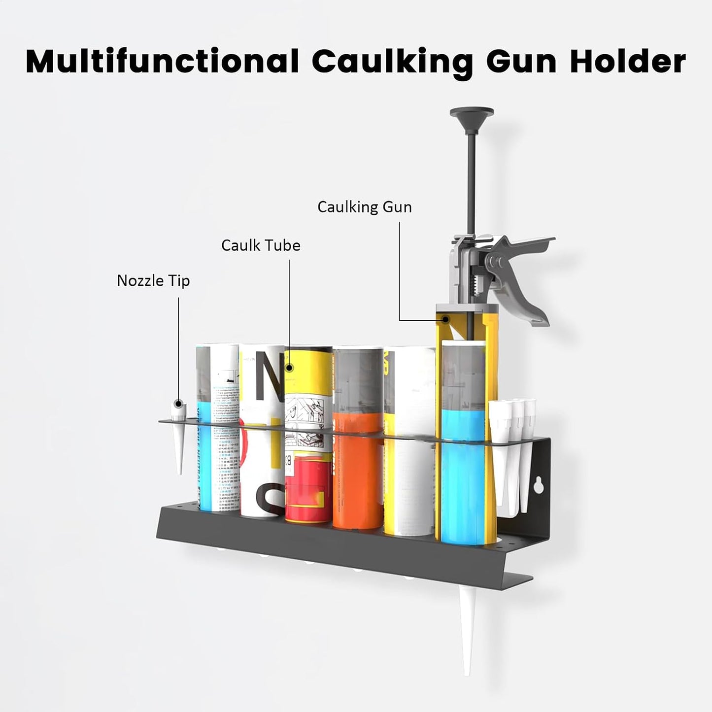 Support Pour Tube De Mastic - Rangement Pour Bouteilles Spray | Support Mural Pour Cartouches Et Aérosols Garage Atelier