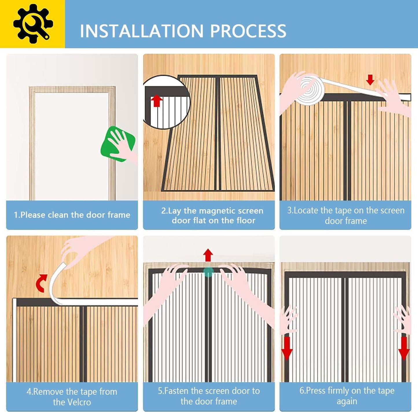 Magnetic Mosquito Net, 150 X 110 Cm Automatically Closed, Powerful Magnets For Most Windows, Brown