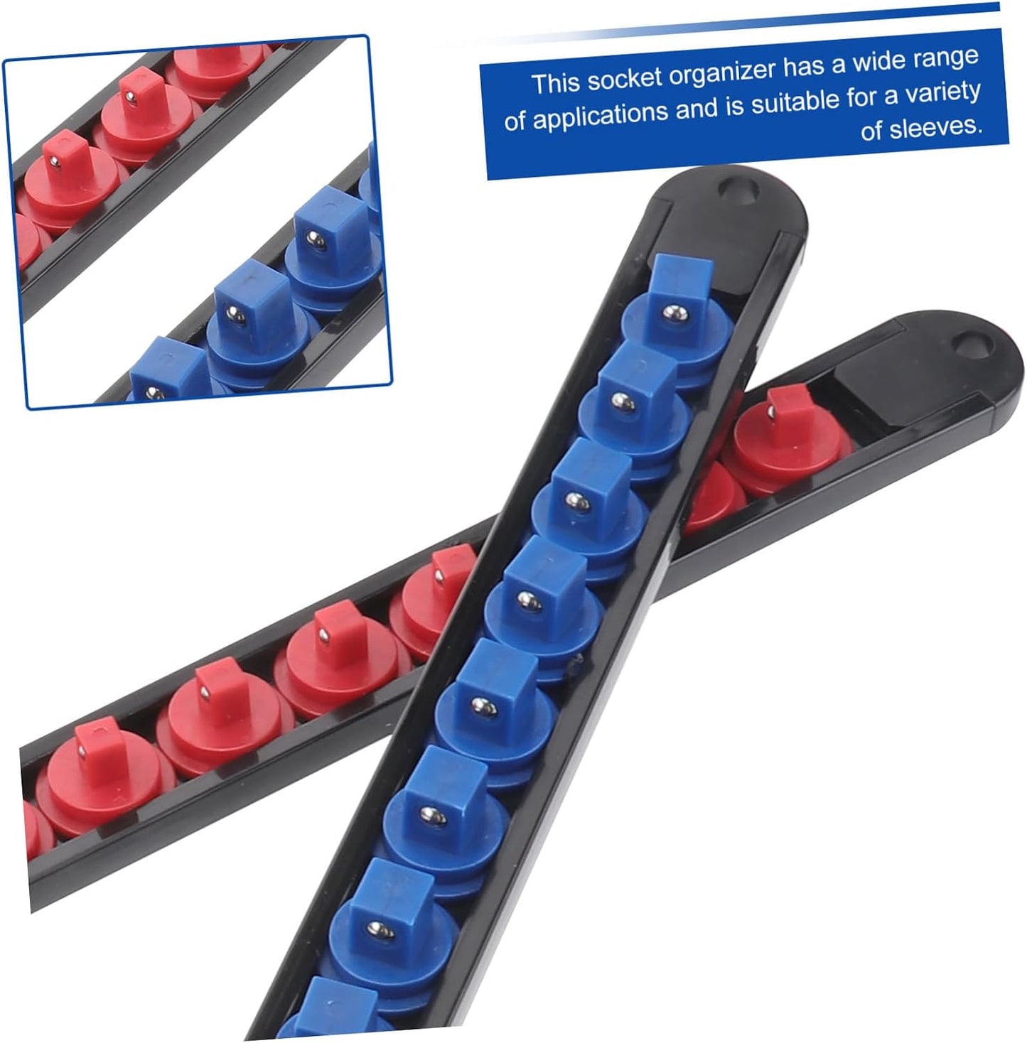 Cabilock 6 Pièces Support De Rangement Pour Douilles Rail Porte-socket Rotatif Avec Roulements Compatible Et Organiseur Robuste Pour Atelier Et Boîte à Outils