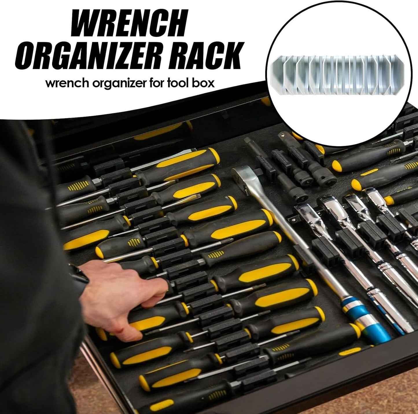 Organiseur De Clés à Molette – Support Et Organisateur – 10 Compartiments De Rangement Pour Garage, Atelier, Voiture, Camion, Mécanicien