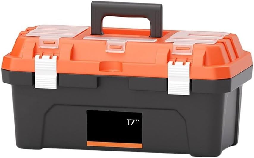  Boîte à Outils Double Couche Avec Bacs De Rangement Et De Rangement, Fabriquée En Polypropylène Robuste Pour Une Utilisation Fiable à La Maison Ou à L'atelier (43,2 Cm)