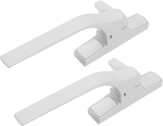  Angoily Set Of 2 White Straight Casement Window Handles Sliding Handle Exterior Ergonomic Lock Secure Lock Hardware Accessories For Door And Window