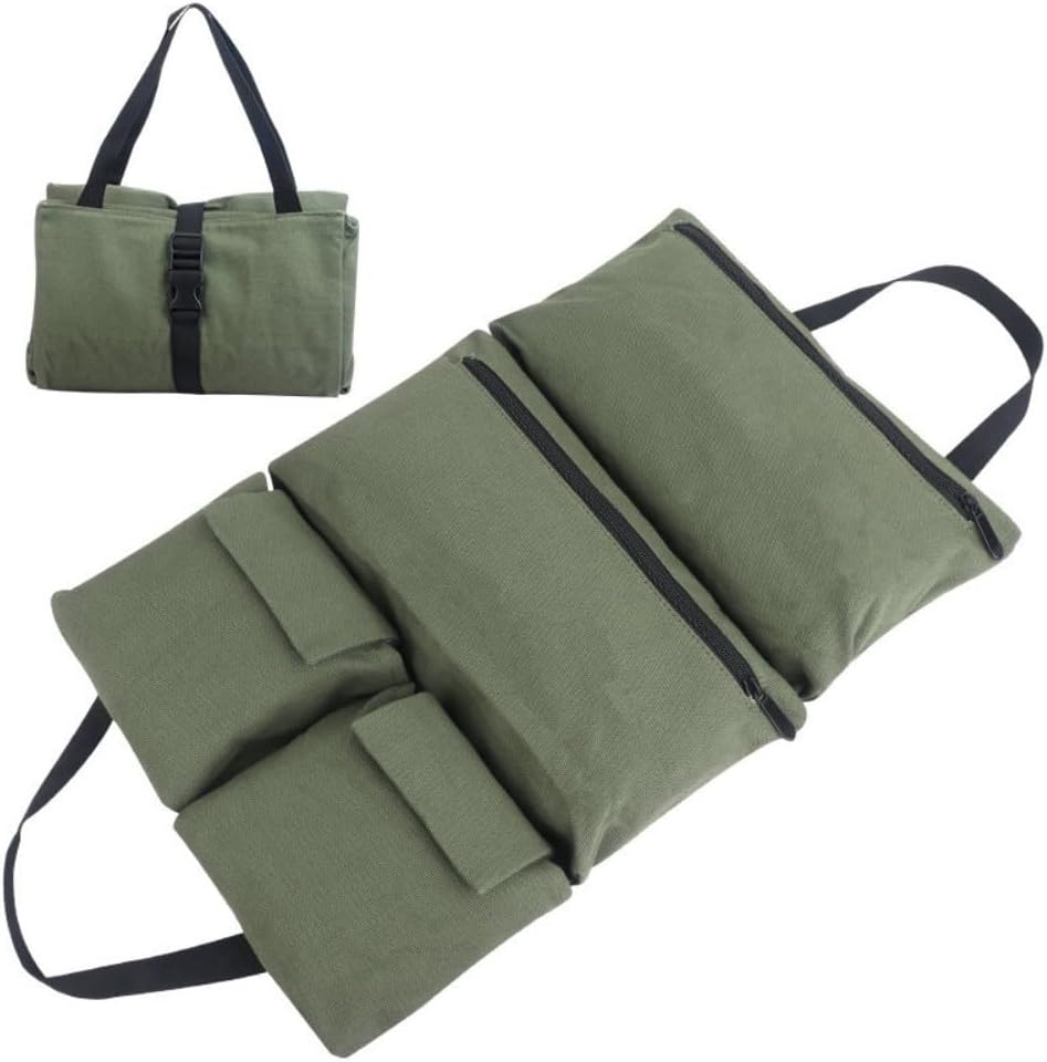  Sac à Outils En Toile Avec Cinq Poches Zippées Pour Tournevis Et Douilles, Organiseur De Rangement Robuste Pour Mécanicien, Bleu, 490 X 335 Mm (bleu)