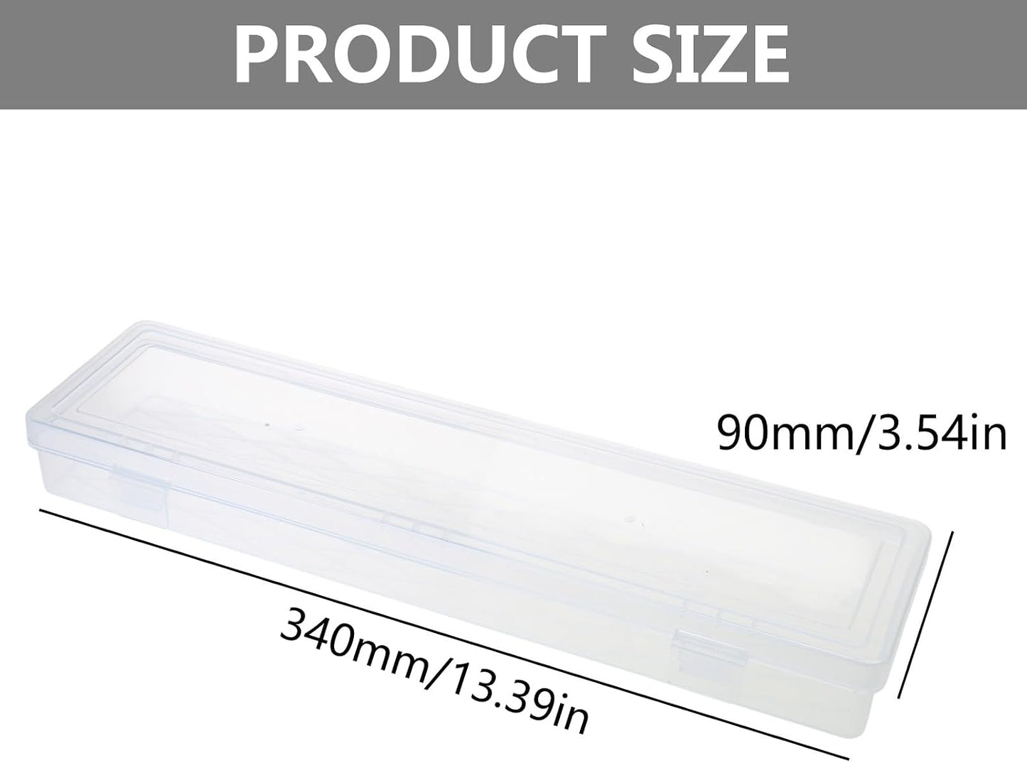  Boîte à Outils De 35,6 Cm Avec Couvercles Transparents Et Organiseurs De Pièces Spacieuses - Rectangulaire - Transparent - Long étui Pour La Maison Et L'atelier