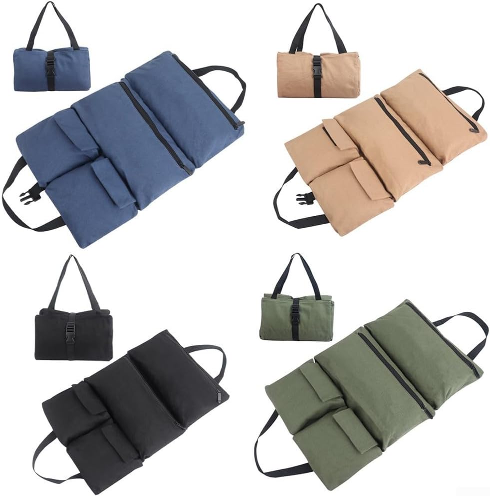  Sac à Outils En Toile Avec Cinq Poches Zippées Pour Tournevis Et Douilles, Organiseur De Rangement Robuste Pour Mécanicien, Bleu, 490 X 335 Mm (bleu)
