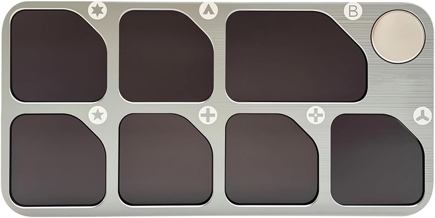  Plateau De Réparation Avec 7 Sections Pour Un Rangement Sécurisé Des Vis électroniques Et Des Outils - Plateau De Rangement Portable Pour Téléphone