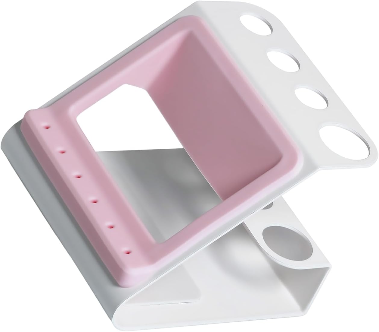  Pour Outils De Manucure, Organisateur De Bureau Pliable En ABS Avec Pour Perceuse, Trous D ' Embouts Et Tasse à Brosse Pour Poste De Travail De Salon Ou De Table à Domicile, De