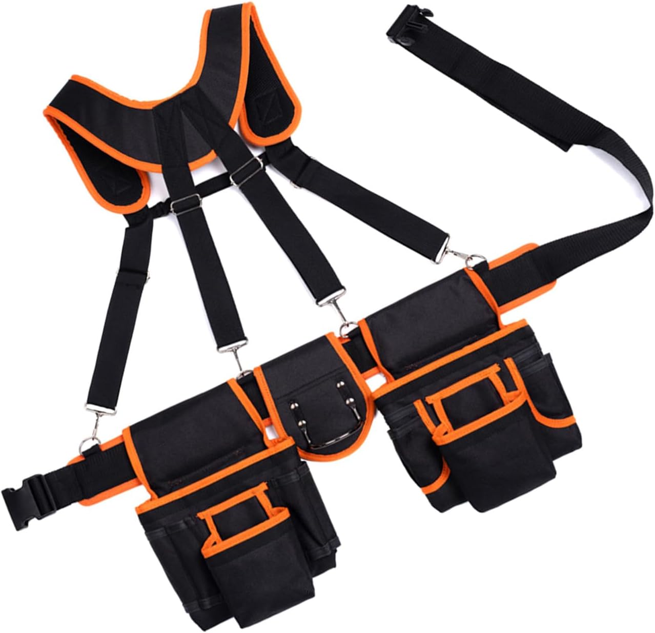  Ceinture Ergonomique Pour Outils De Travail Avec Compartiment De Rangement Multi-poches, Sangle Rembourrée Renforcée, Porte-jarretelles Réglables, Pochette à Outils, Ceinture De Charpentier