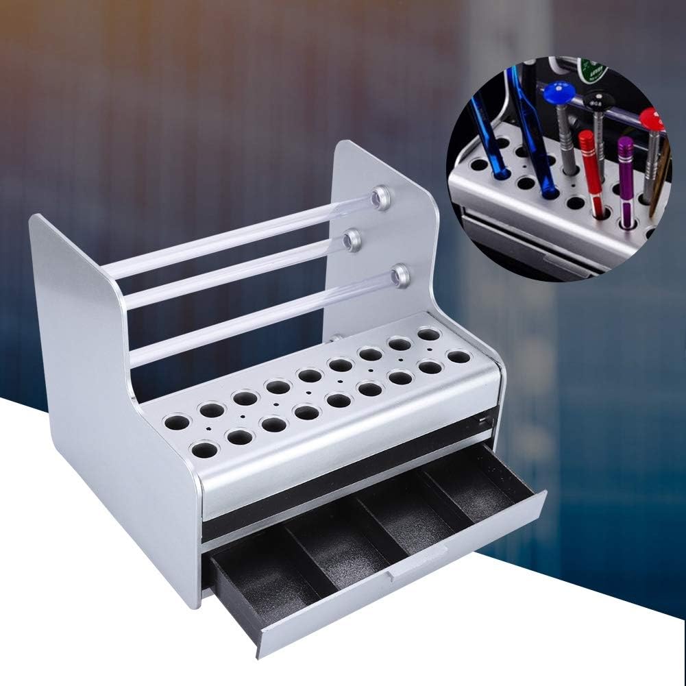  ASHATA Boîte De Rangement Pour Outils De Réparation De Téléphone Avec Petits Trous (pour Tournevis, Huile De Soudure, Couteau) Et Tiroir (pour Petits Objets, Pour Téléphone Portable)