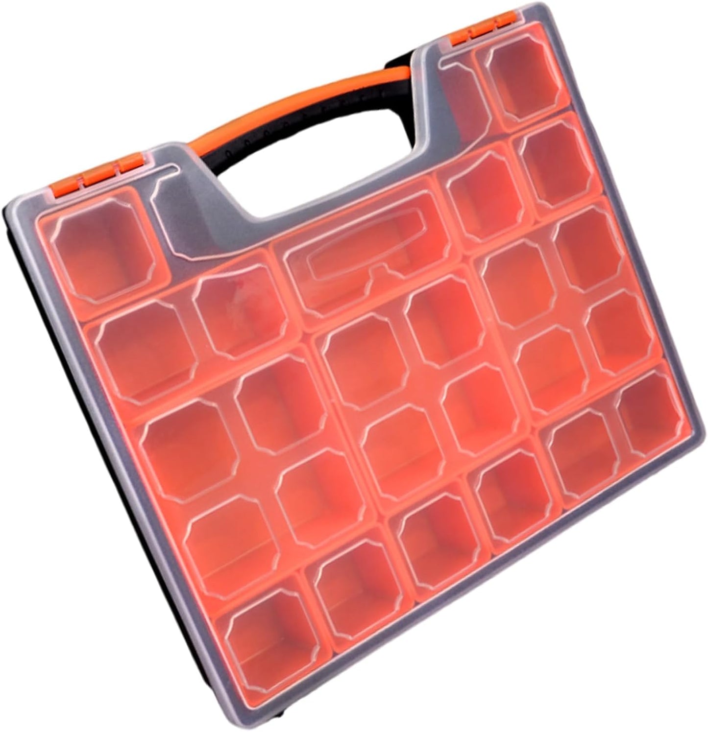  Boîtes à Outils Transparentes, Compartiments Réglables, Loquets Sécurisés, Poignée Ergonomique Pour Accessoires De Quincaillerie