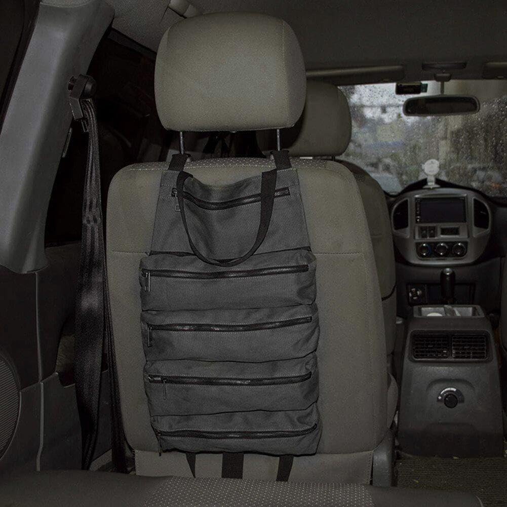  Sanfly Sac à Outils Enroulable, Organisateur D'outils En Rouleau, Pochette En Rouleau, Porte-Outil Suspendu à Fermeture éclair, Fourre-Tout, Sac à Outils De Travail Pour Mécanicien électricien