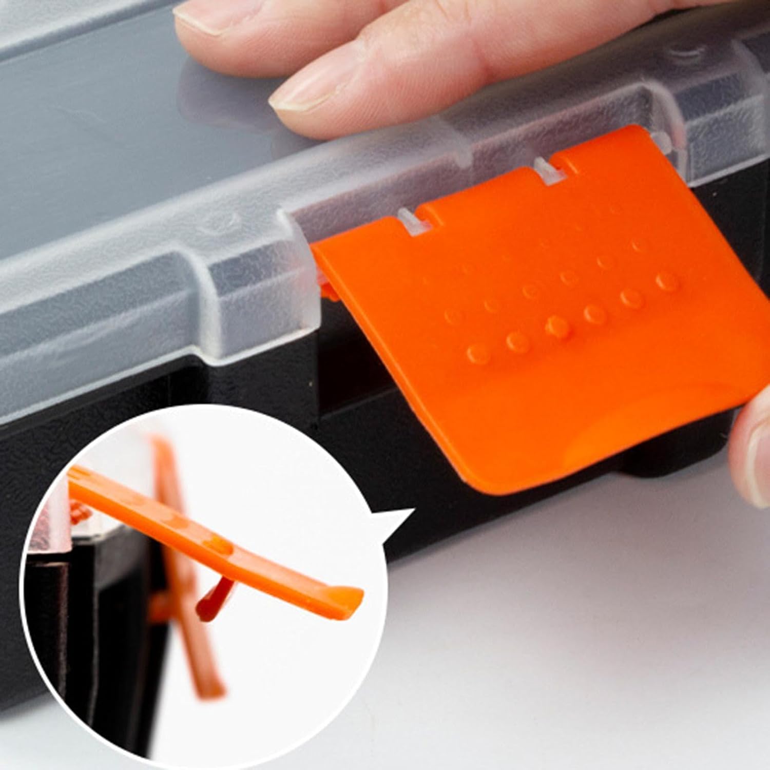  Organiseur De Pièces Portable – Boîte De Rangement Amovible à 21 Compartiments, Utilisation En Atelier Avec Design Connectable, Système De Rangement Transparent, Boîte à Outils Facile à Transporter