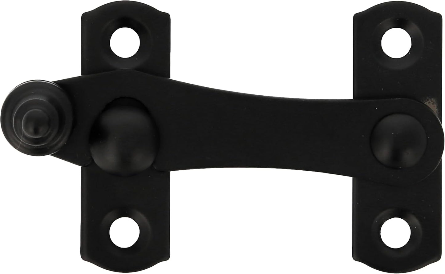  Amig - Black Knocker For Shutters With Reverse Attachment Mod. 3-75 X 46 Mm - Anti-shock And Breakage Safety Lock For Windows - Made Of Steel - With Screws