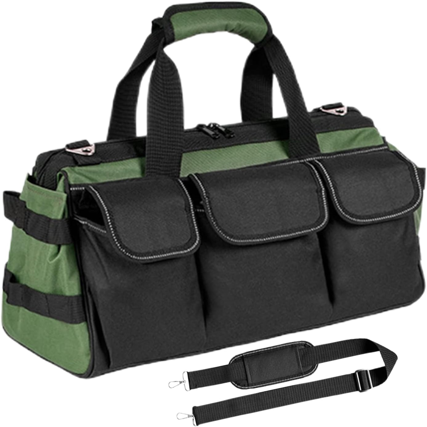 GENERIC Sac à Outils, Organiseur Portable En Tissu Oxford, Sac à Outils D'électricien à Large Ouverture, Pour Homme, Mécanicien, électricien, Charpentier, Garage, Réparation De Voyage, Tournevis, Clés, Forets