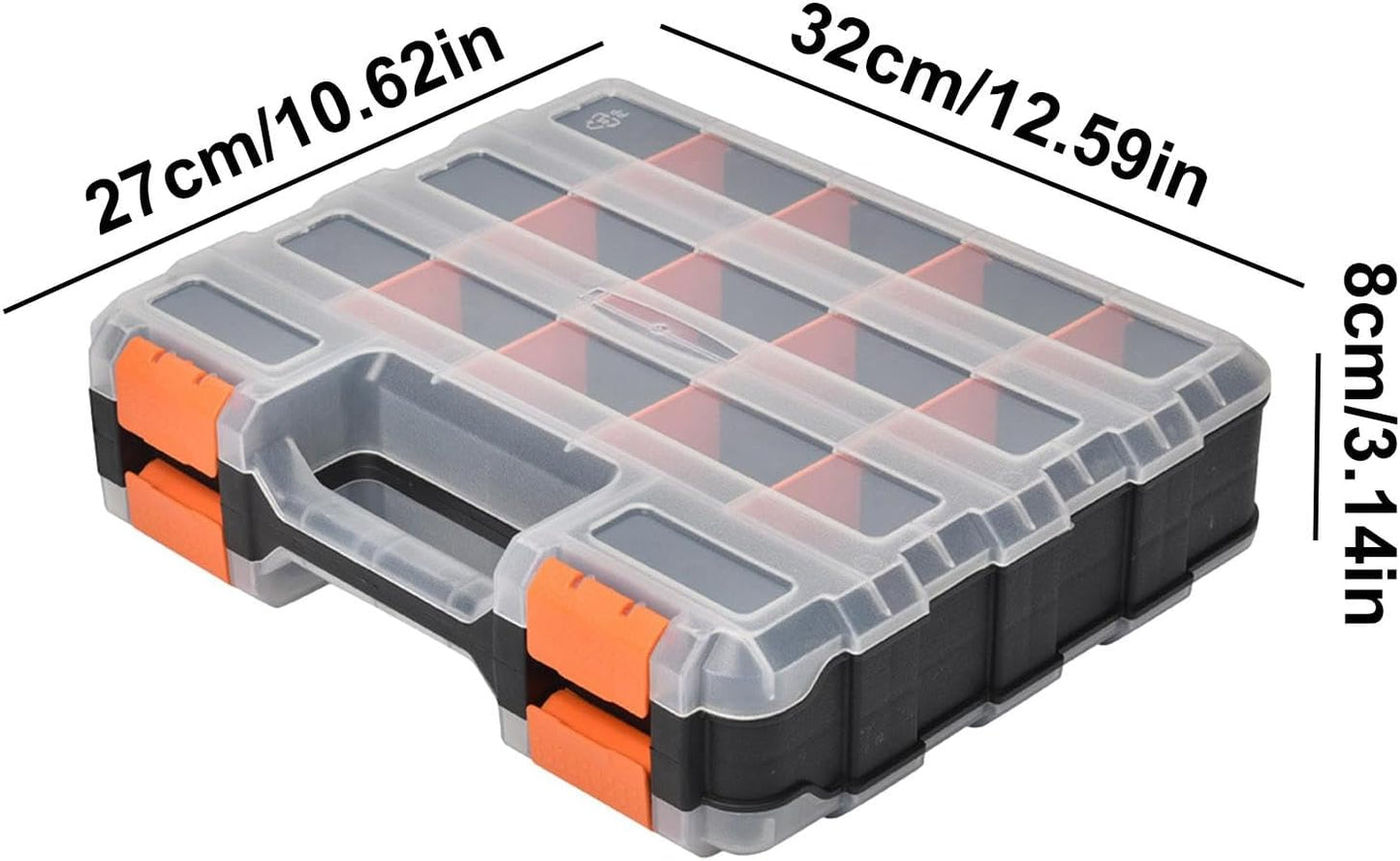 GENERIC Boîte De Rangement Pour Vis | Boîte De Rangement Pour Petites Pièces | Organiseur De Matériel, Boîte à Outils, Organisateur De Matériel De Petites Pièces, Récipient élastique Portable Pour Organiser