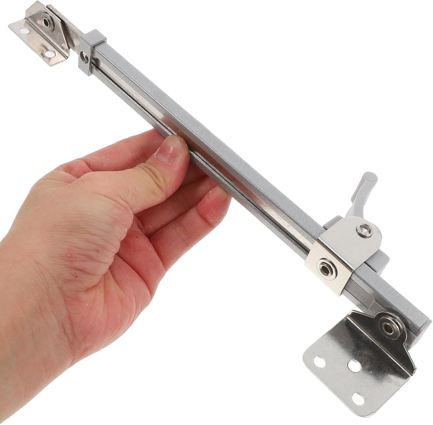  STOBAZA Tige Télescopique Quincaillerie De Fenêtre Robuste En Alliage D'aluminium Pour Fenêtre, Support De Fixation Anti-vent, Pour Maison Et Bureau