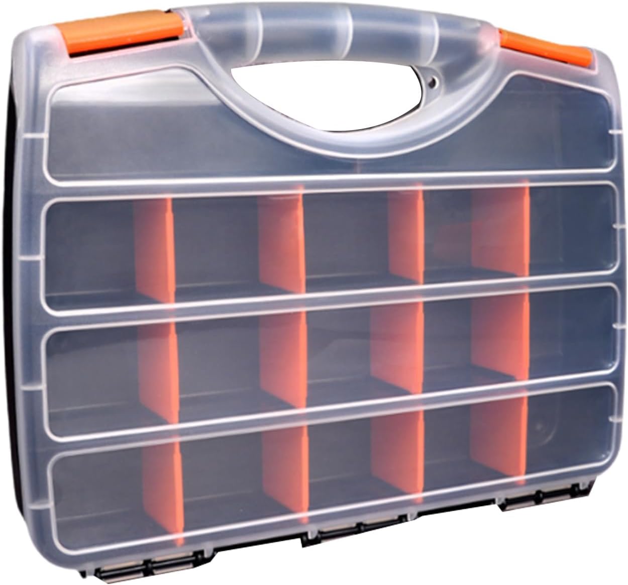 Boîtes à Outils Transparentes, Compartiments Réglables, Loquets Sécurisés, Poignée Ergonomique Pour Accessoires De Quincaillerie