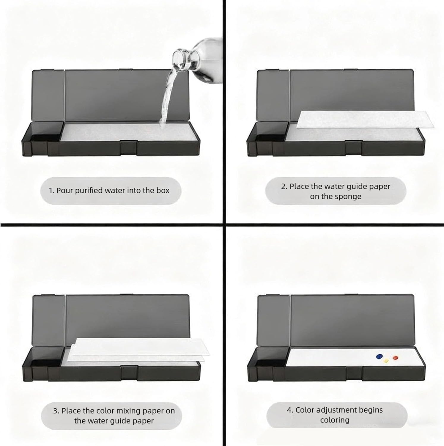  Porte-plateau Portable Pour Peinture Acrylique Humide, Fournitures De Modélisme, Fournitures De Modélisme, Garder L'humidité à Base D'eau, Boîte De Rangement Pour Peinture D'artiste, Palette Pour