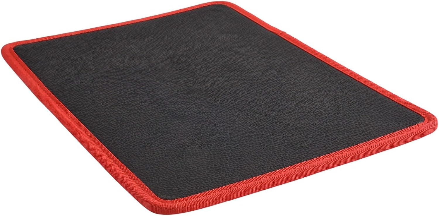  Tapis Porte-outils Magnétique Pour Réparation De Voiture | Organiseur De Plateau De Tournevis 3 Pièces Avec Maintien Sûr Pour Clés Et Petites Pièces | Rouge Et Noir Atelier (S)