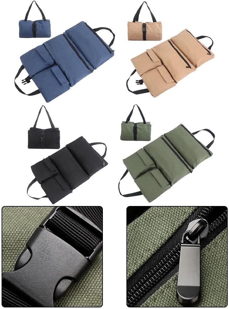  Sac à Outils En Toile Avec Cinq Poches Zippées Pour Tournevis Et Douilles, Organiseur De Rangement Robuste Pour Mécanicien, Bleu, 490 X 335 Mm (bleu)