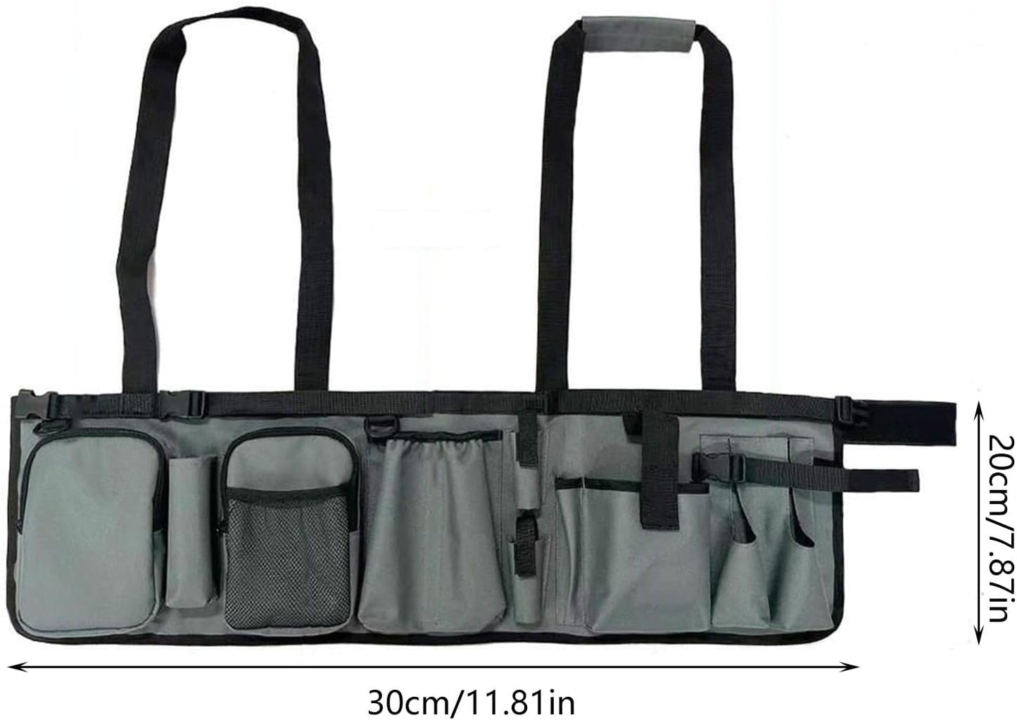  Seau De Rangement Portable Pour Outils, Tissu Ciré, Design De Soutien Automatique, étanche, Fonction Pour Atelier, Camping, Activités, Sac Pliable, Garage, Sac Organisateur De Bricolage