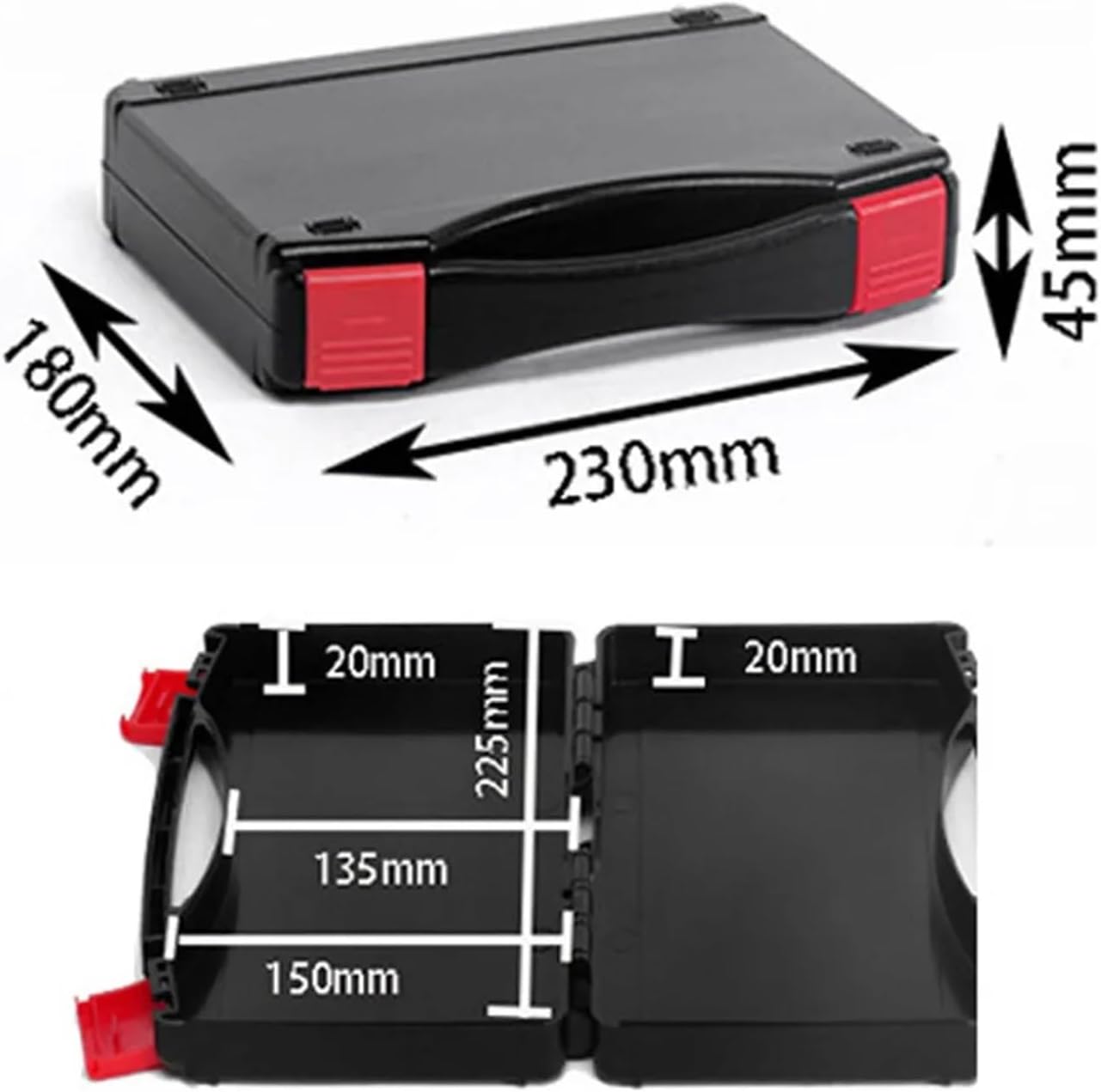  Coffret à Outils Boîte à Outils Professionnelle Équipement De Sécurité Mallette Instruments Rangement En Plastique For Ordinateur Portable Extérieure Avec Mousse Prédécoupée Sèche