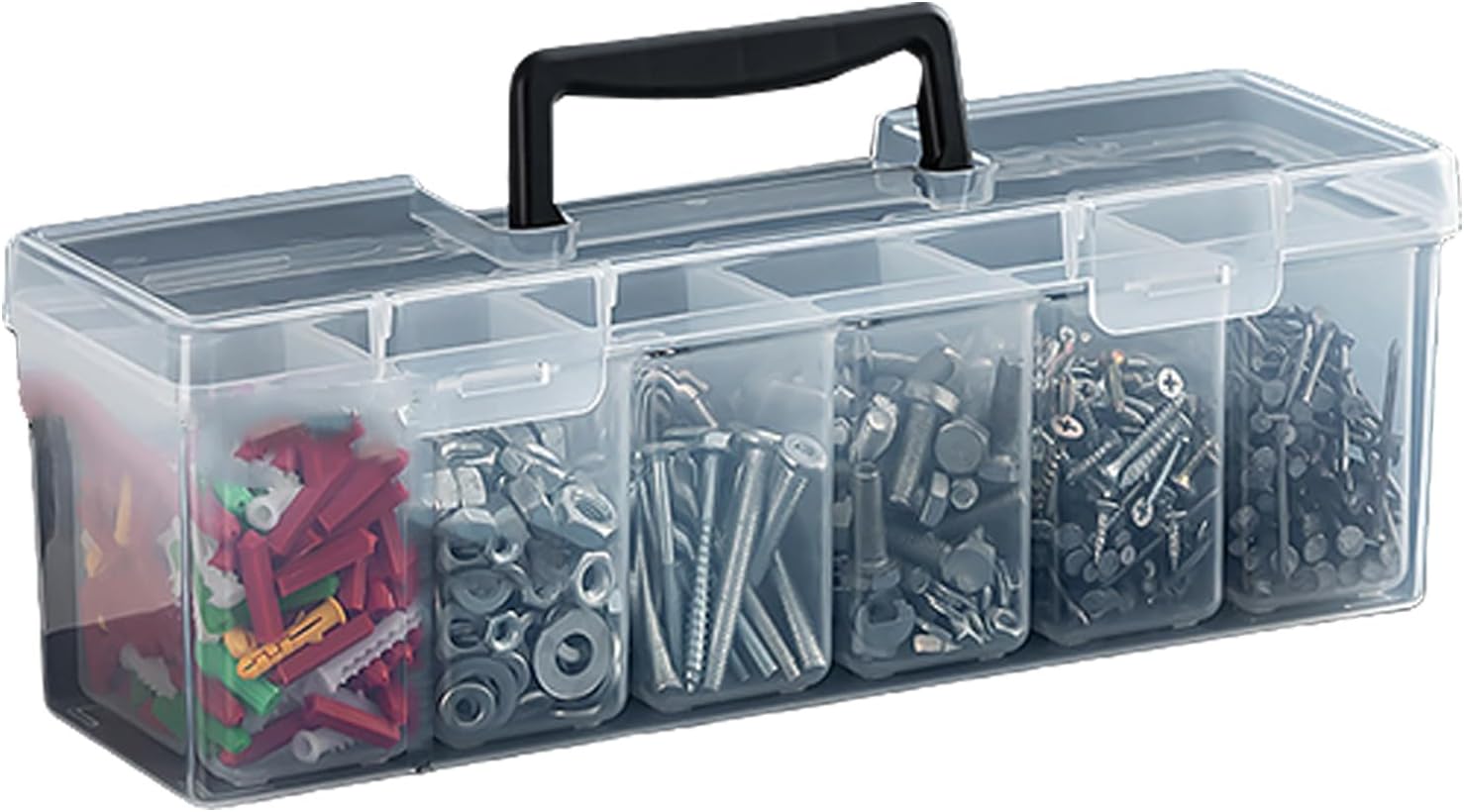  Boîte De Rangement Multifonction Portable Avec Compartiment Amovible Pour Voiture, Camping, Maison, Garage, Outils De Gestion Des Outils