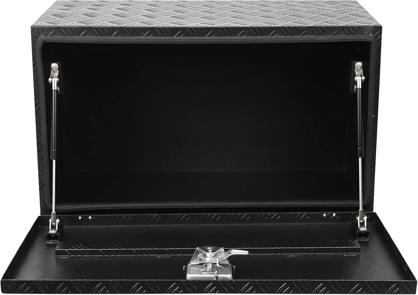  Boîte à Outils Carrée Imperméable De 76,2 Cm Pour Camion, Barre En Aluminium, Boîte De Rangement Sous Le Caisson, Coffre De Rangement Pour Pickup, Lit De Camion, Remorque De Camping-car