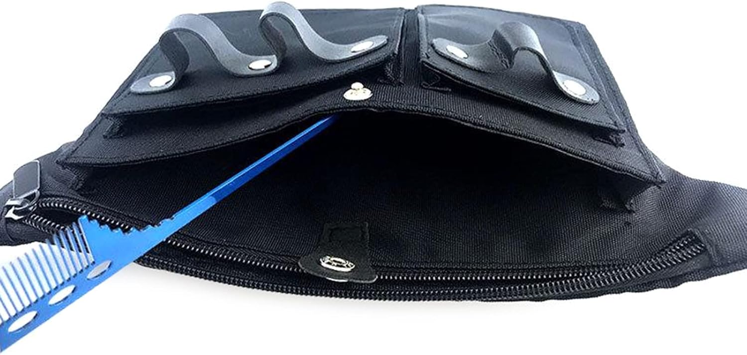  Pochette De Rangement Pour Ciseaux De Coiffure, Barbier, Ceinture De Coiffure, Ciseaux De Coiffure, Peigne En Toile Pour étui, Outils De Coupe, étui De Transport, Ceinture De Taille