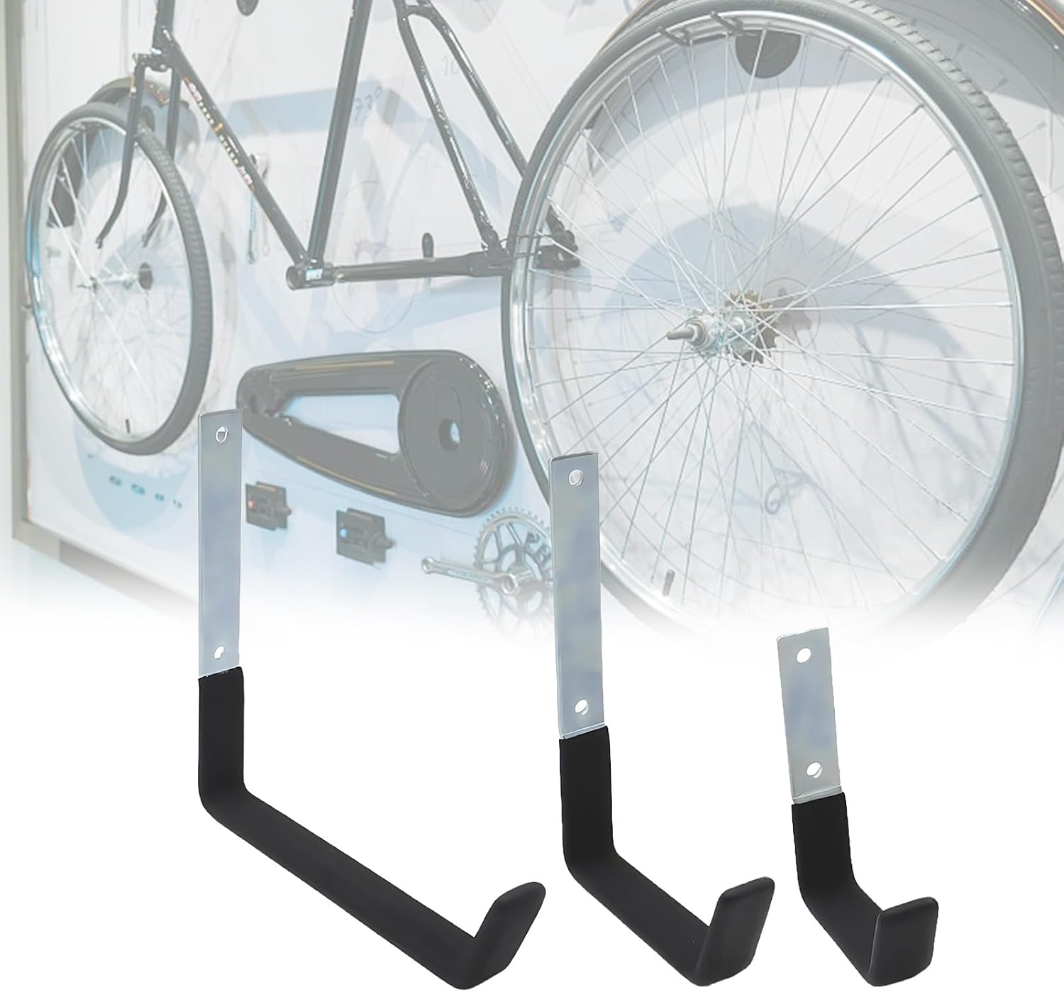  Cintre De Garage En Métal Avec Design Antidérapant Pour Vélos, équipement De Jardinage, Rangement D'atelier, Crochet Mural Pour Outils