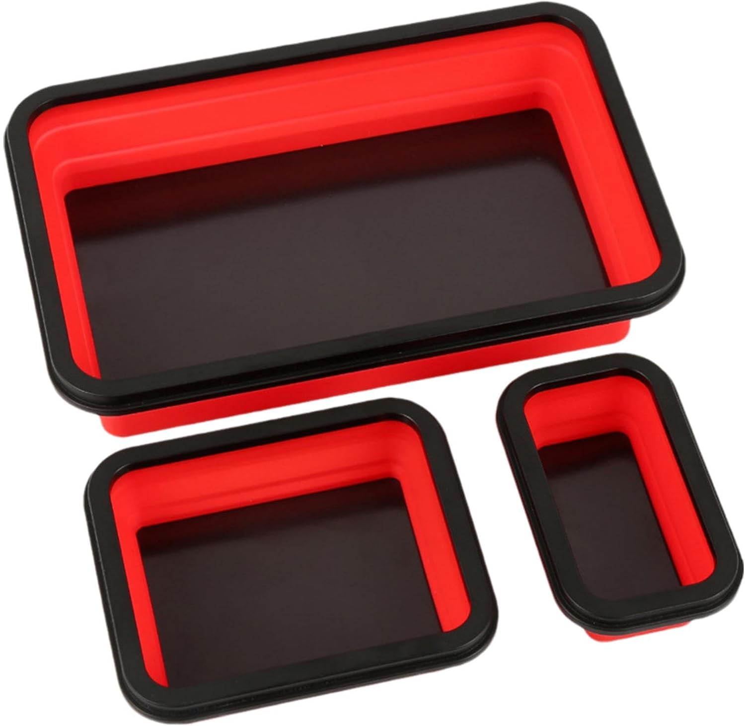  Pièces Magnétiques, Plateau Magnétique Pour Pièces Magnétiques, Plateau à Outils Pliable En Silicone, Boulons, Vis, Petits Bols Lourds En Silicone Polyvalents Avec Base Plateau Magnétique Pour Petites