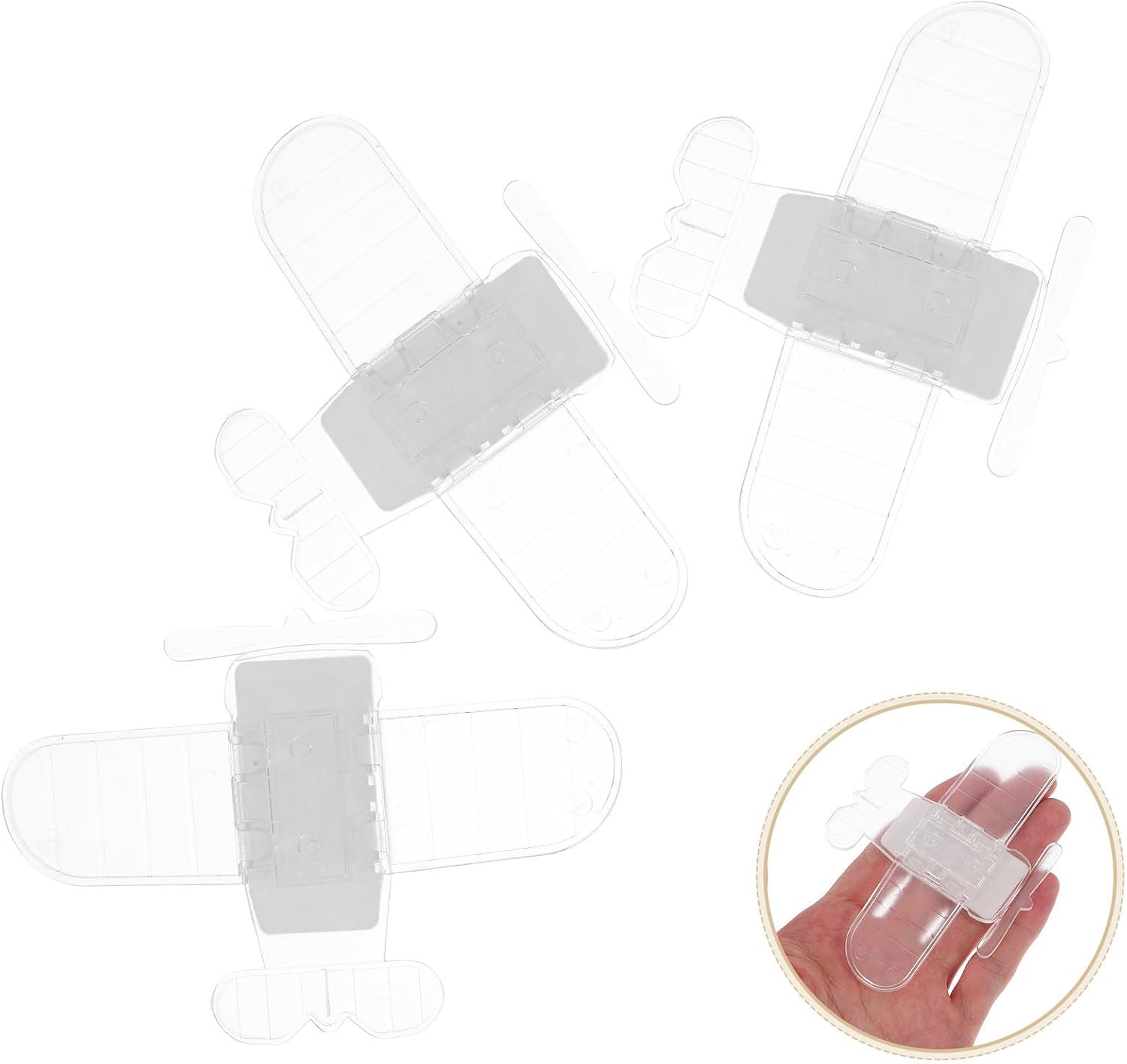  Jojofuny Lot De 6 Verrous De Fenêtre En Métal Et Pvc, Modèle Avion, Installation Sans Perçage, Pour Portes Coulissantes Et Armoires à Usage Domestique
