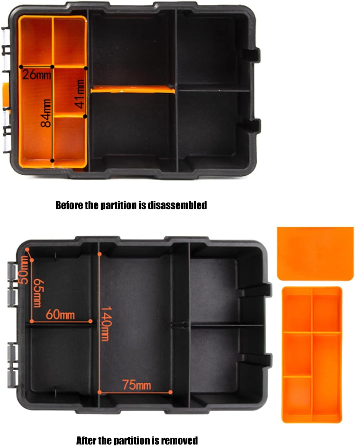  Boîtes à Outils Transparentes, Compartiments Réglables, Loquets Sécurisés, Poignée Ergonomique Pour Accessoires De Quincaillerie