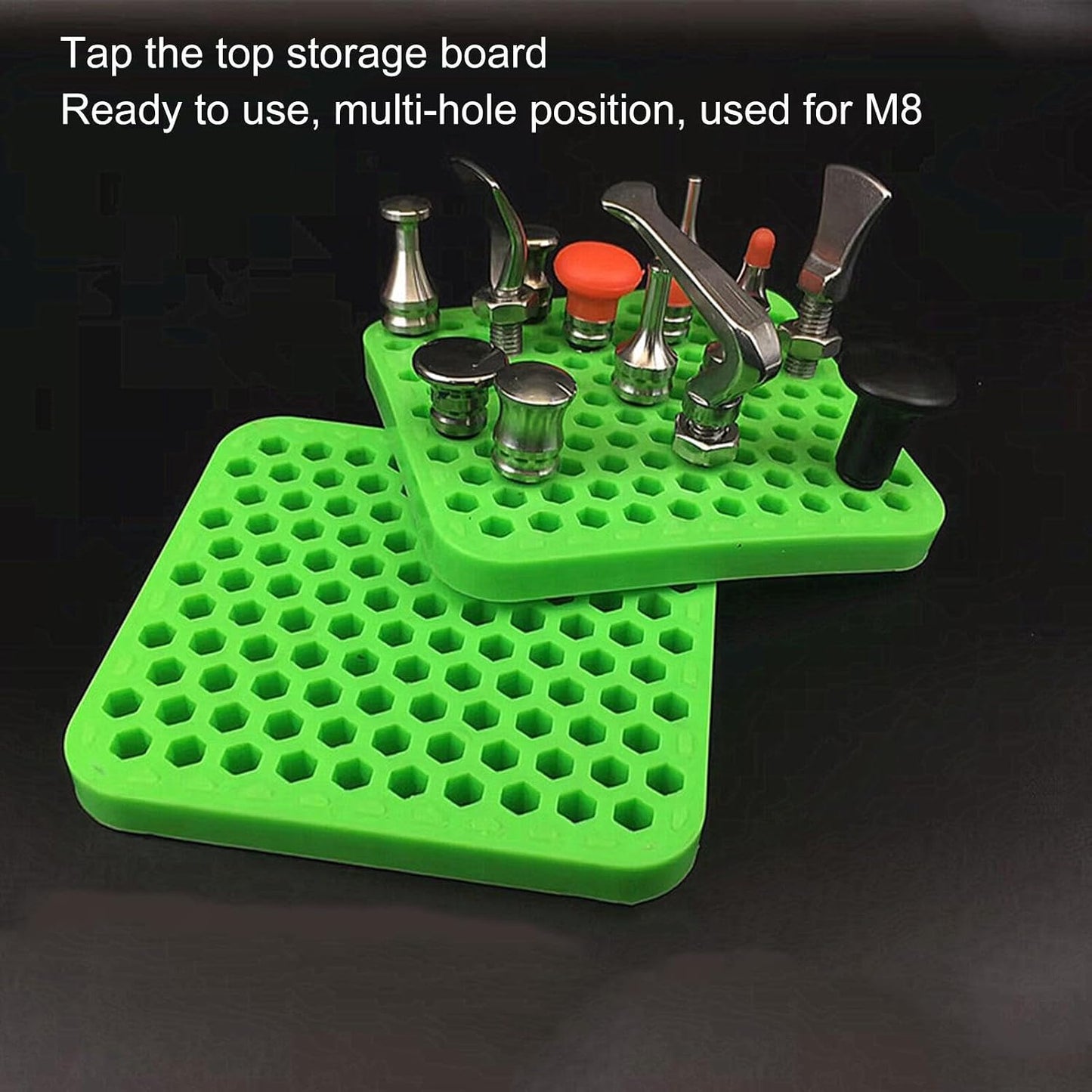 Compact Parts Organiseur De Matériel En Silicone 10,9 X 10,3 X 1 Cm Boîte à Outils Avec Disposition Segmentée, Système De Support D'outils, Style De Design Antidérapant, Rangement De Fixation