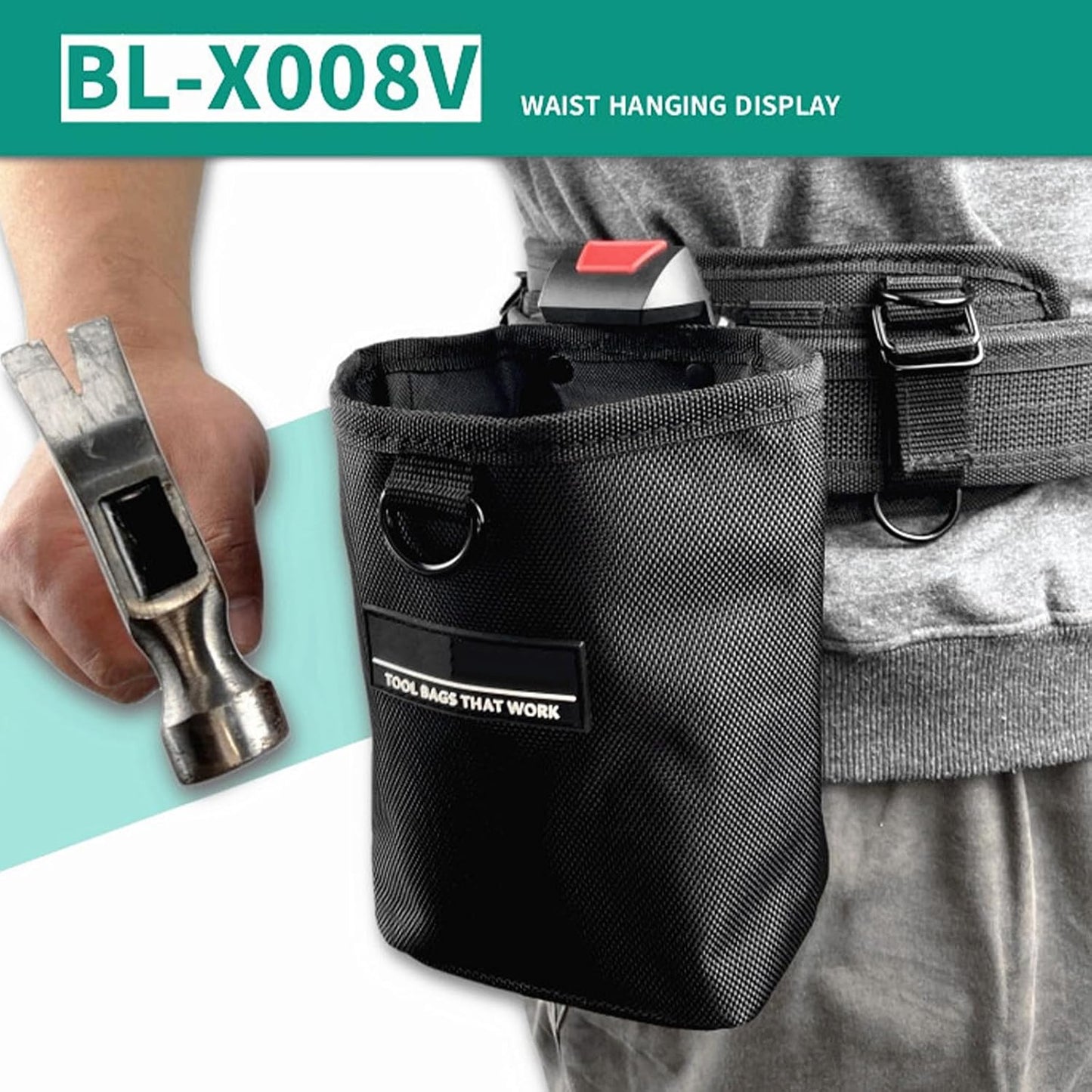  Porte-outils En Nylon Pour Organiser Les Clous Et Les Vis Avec Boucle De Ceinture Sécurisée Pour Garder Les Clous Et Les Boulons Organisés Sur Le Chantier