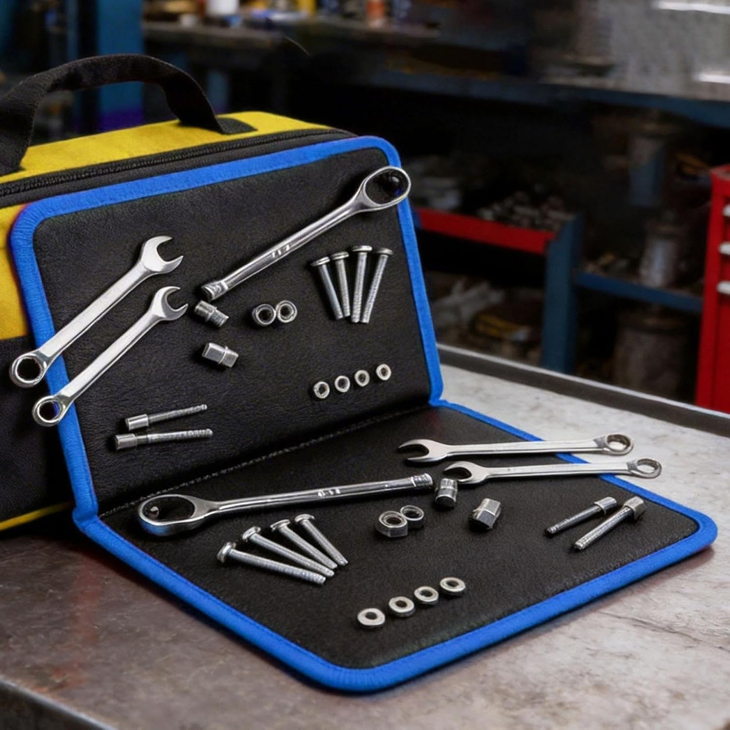  Coussinet Magnétique à Outils - Organiseur De Pièces Pliable - Tapis D'outils Magnétique Pour Réparation De Voiture - Pour Mécaniciens, Ateliers, Travail, Réparation Automobile, Véhicules, Garage