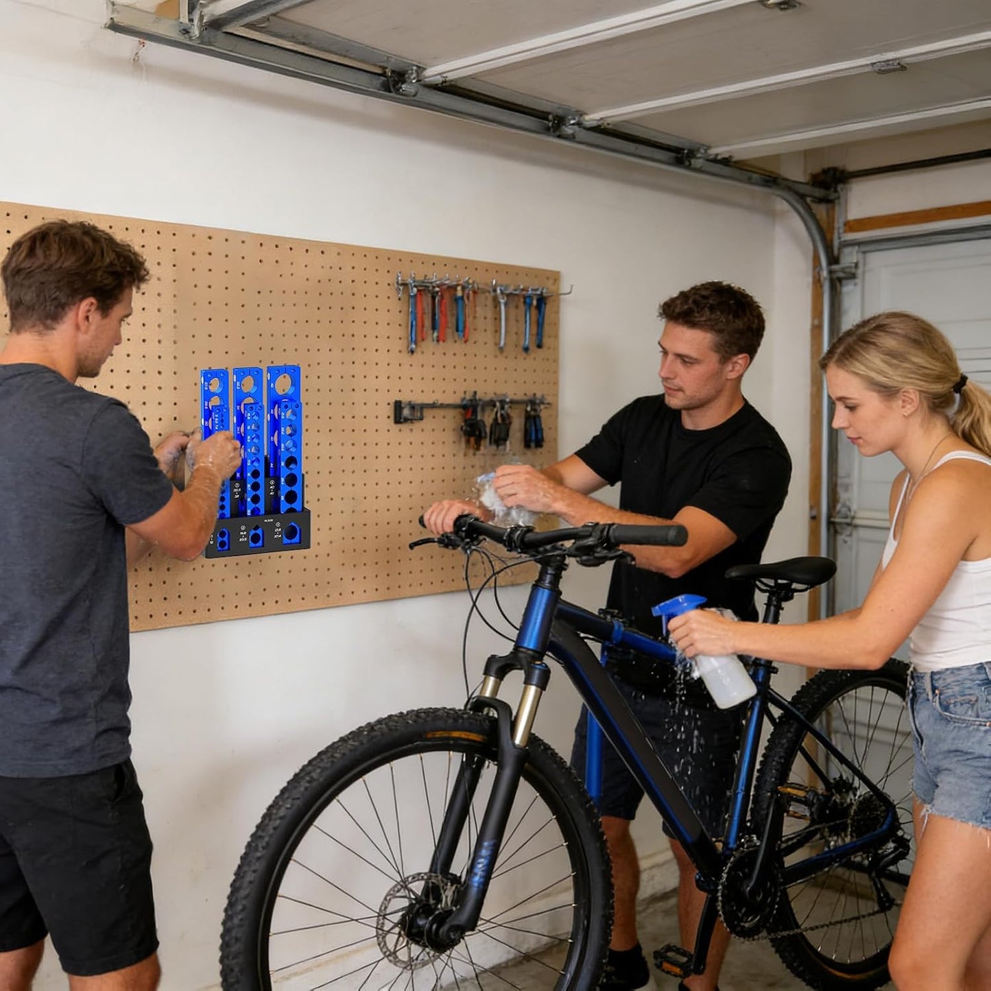  Generico Organisateur De Rangement Pour Outils - Étagère Murale Pour Vélo - Établi De Travail Avec Accès Facile - Pince De Réparation Avec Structure Durable - Pour Atelier, Garage