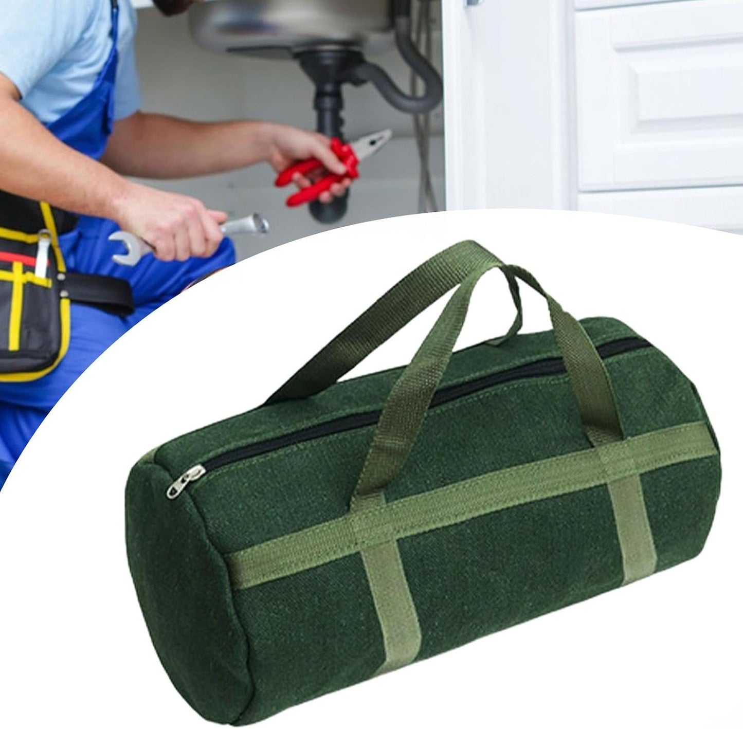  Generic Sac De Rangement Pour Outils, Sac à Outils En Toile épaisse, étui à Outils, Sac à Outils Pour Charpentiers, 70x30cm