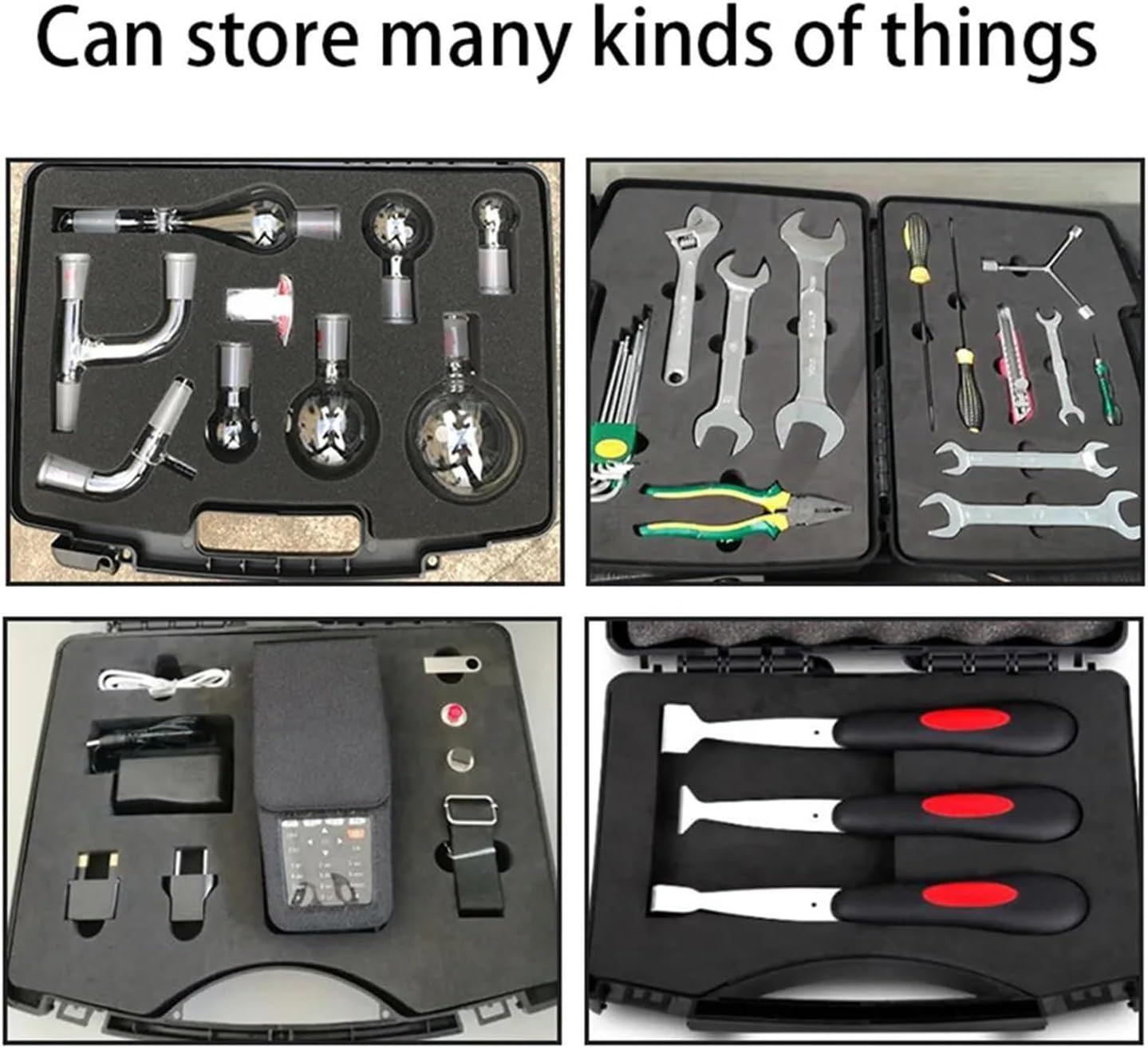  Coffret à Outils Boîte à Outils Professionnelle Équipement De Sécurité Mallette Instruments Rangement En Plastique For Ordinateur Portable Extérieure Avec Mousse Prédécoupée Sèche