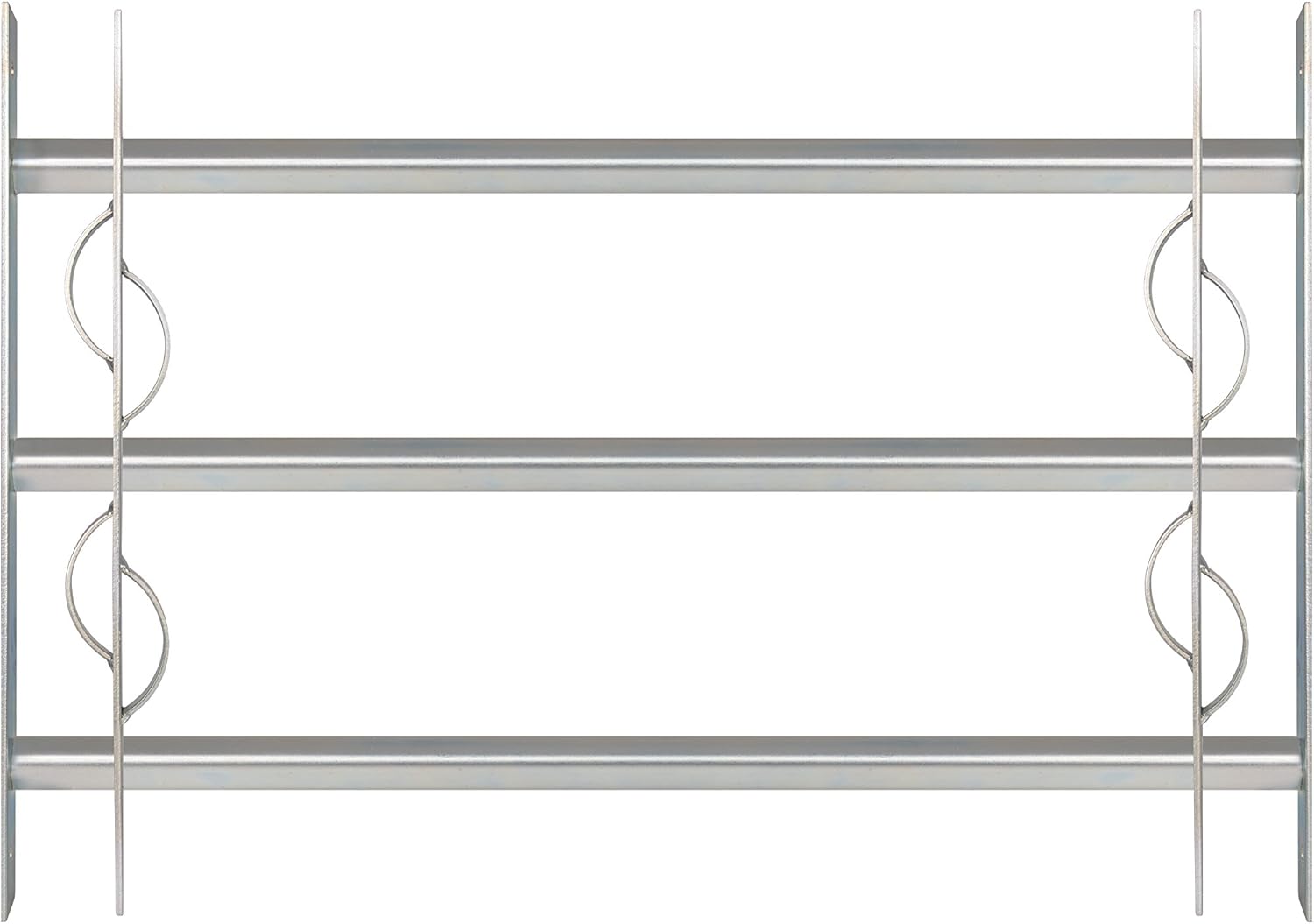  Alberts 563646 Secorino Style Window Grille | Sliding For External Windows | Burglar Protection Grille | Galvanised In Blue | 600 X 500-650 Mm