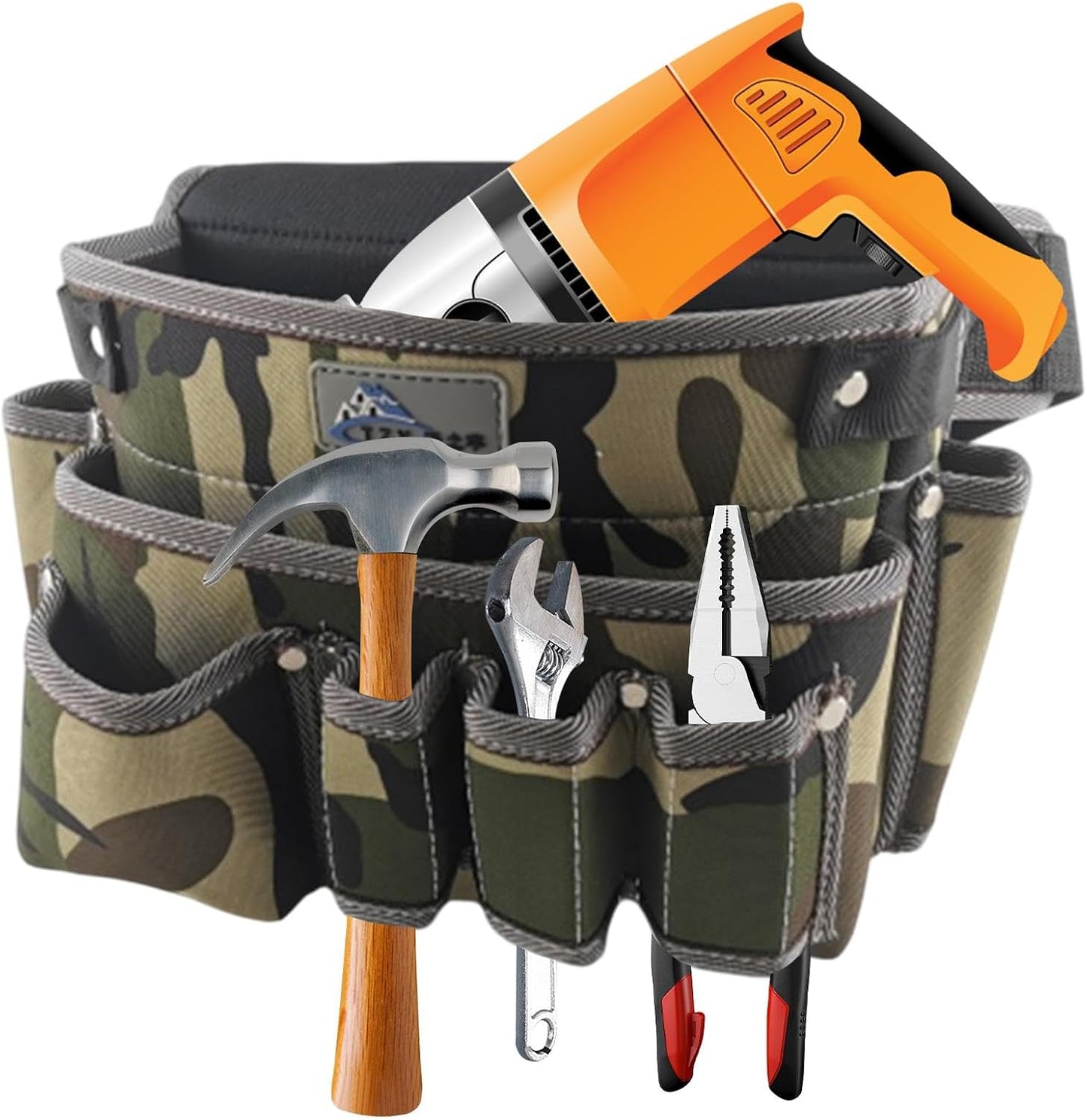  Sac à Outils Robuste, étui De Rangement Multi-poches Pour Papa, Mécanicien, électricien, Porte-outils à Large Ouverture Pour Un Accès Facile, Et Pratique Pour Ranger Les Outils
