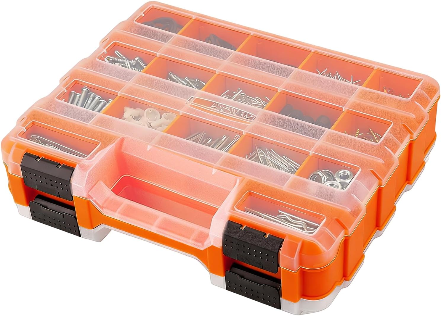  Petite Boîte à Outils | Organisateur Portable Transparent, Rangement De Forets, Vis Et écrous Avec Couvercle – Pour Garage, Maison, Atelier, Matériel, Clous, écrous, Jeu De Forets Et Clés à Douille