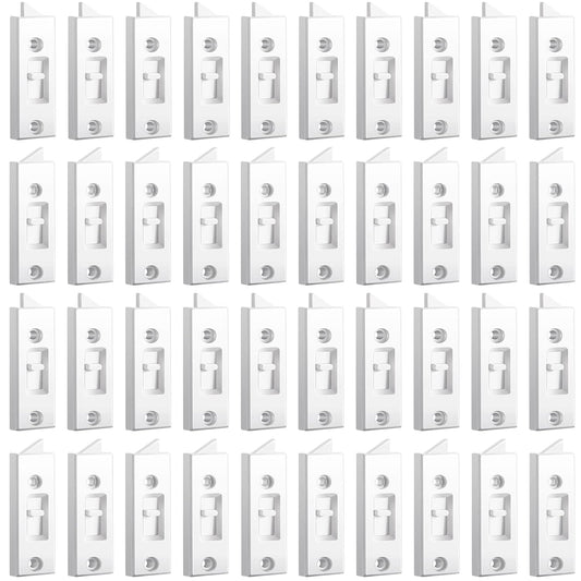 Loquet De Fenêtre Pour Pièces Et Quincaillerie De Fenêtre En Plastique, à Ressort, Espacement Central Des Trous De 5,1 Cm (blanc, 40 Pièces)
