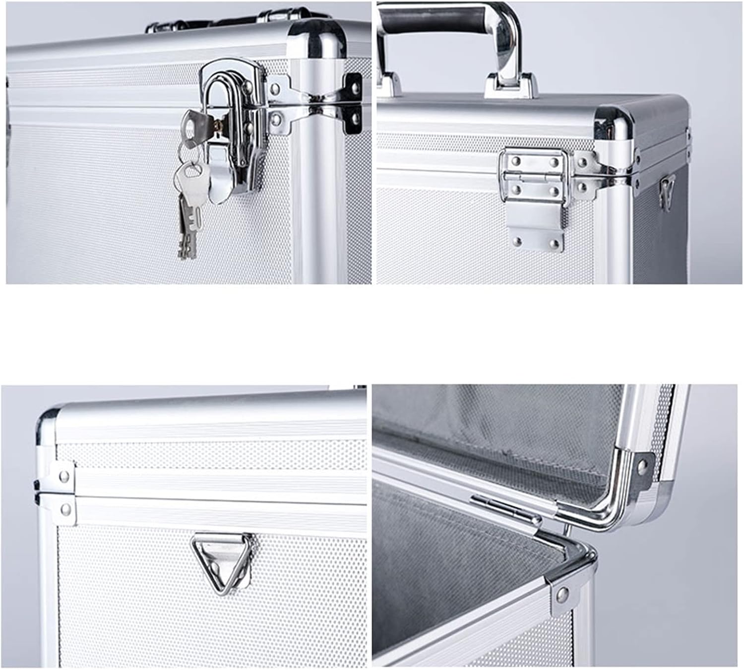 GENERIC Boîte à Outils Portable En Aluminium, Boîte à Outils, Boîte De Rangement, Armoire De Rangement, Boîte à Outils En Métal Robuste Avec Mousse Amovible