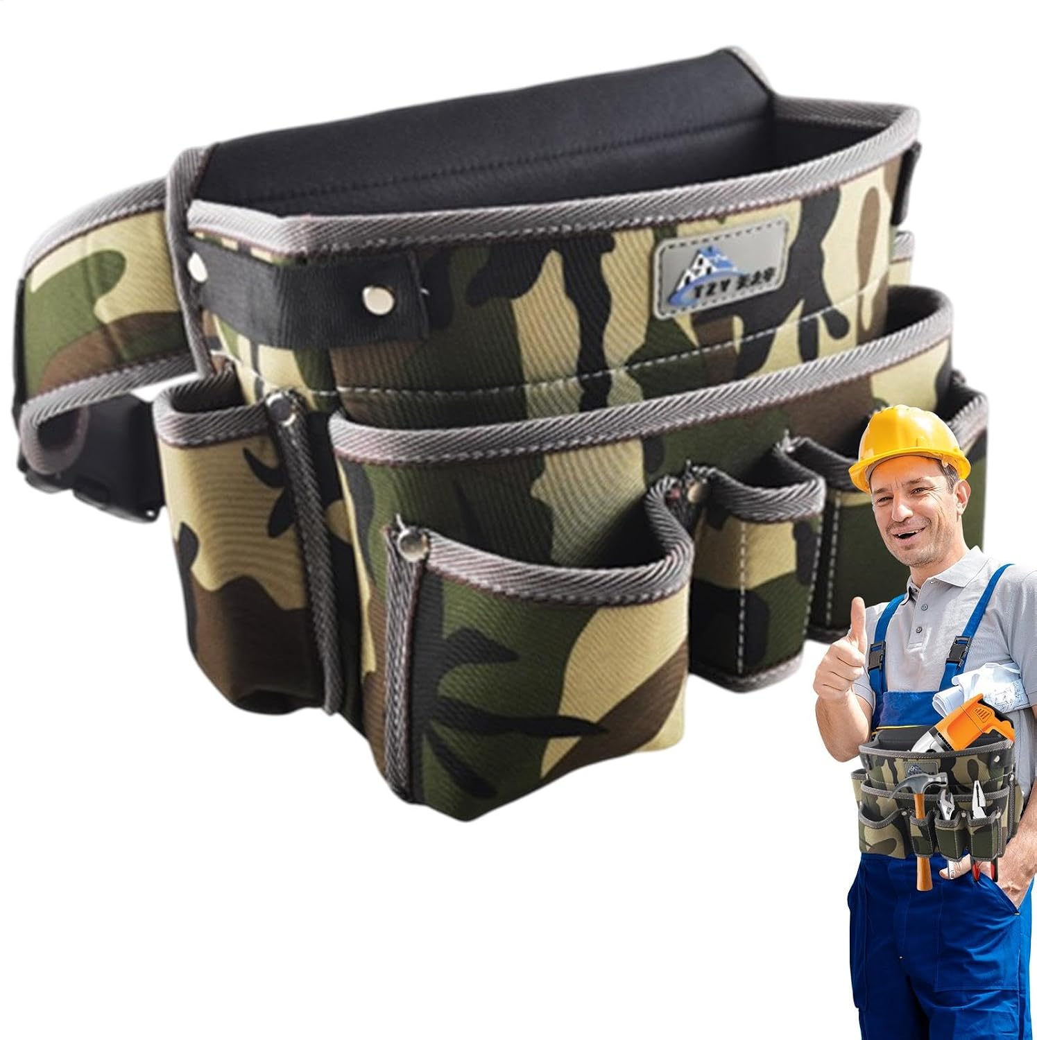 Sac à Outils Robuste, étui De Rangement Multi-poches Pour Papa, Mécanicien, électricien, Porte-outils à Large Ouverture Pour Un Accès Facile, Et Pratique Pour Ranger Les Outils