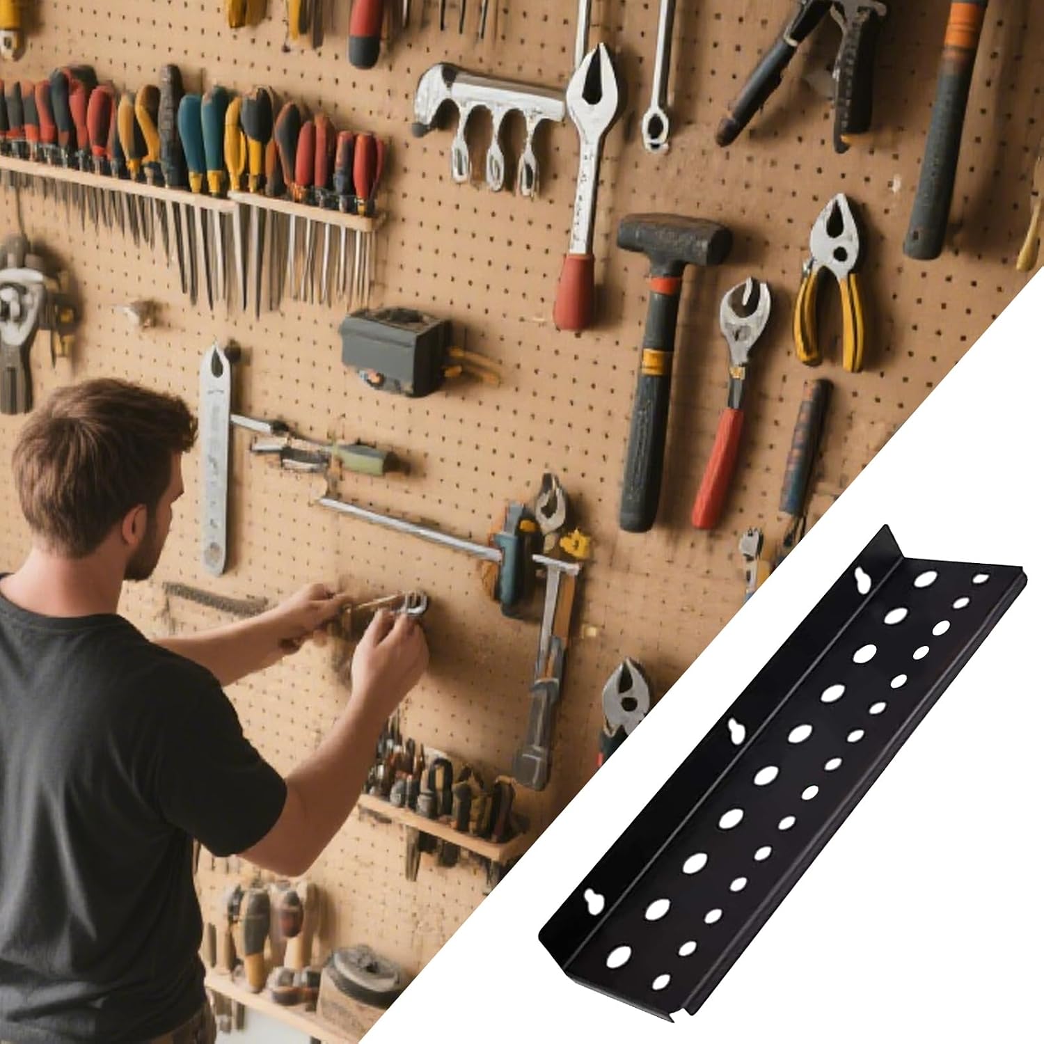  Rack De Tournevis, Organisateur De Tournevis,STOCKAGE D'OUTIL MAIN MUR MONTRE | 25 Trous Pour Les Petits Outils à Main Pour Robustes à Main Pour Le Garage De La Remise D'ateliers
