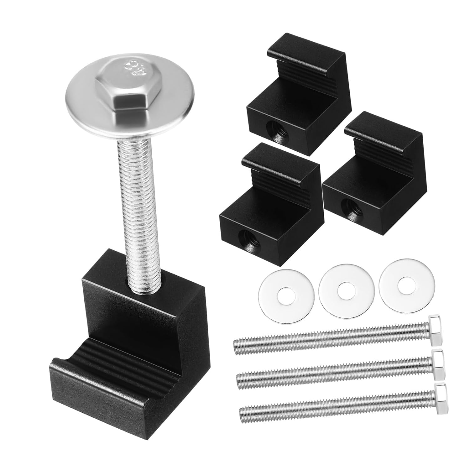  Ciieeo 4pièces Kit De Montage Pour Boîte à Outils De Camion Pinces De Fixation Alliage Aluminium Crochets J Pour Boîte à Outils Accessoires Pour Pick-up