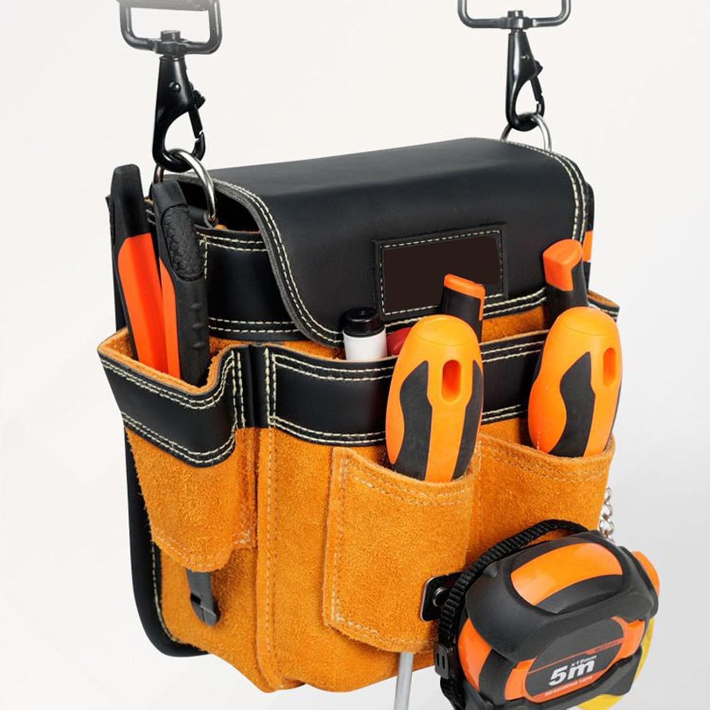  Générique Sacoche Ceinture À Outils - Support De Taille Imperméable | Avec Bretelle Amovible Et Ceinture Porte-Outil - Pour Les Travaux De Construction, D'Électricité, De Maintenance, De