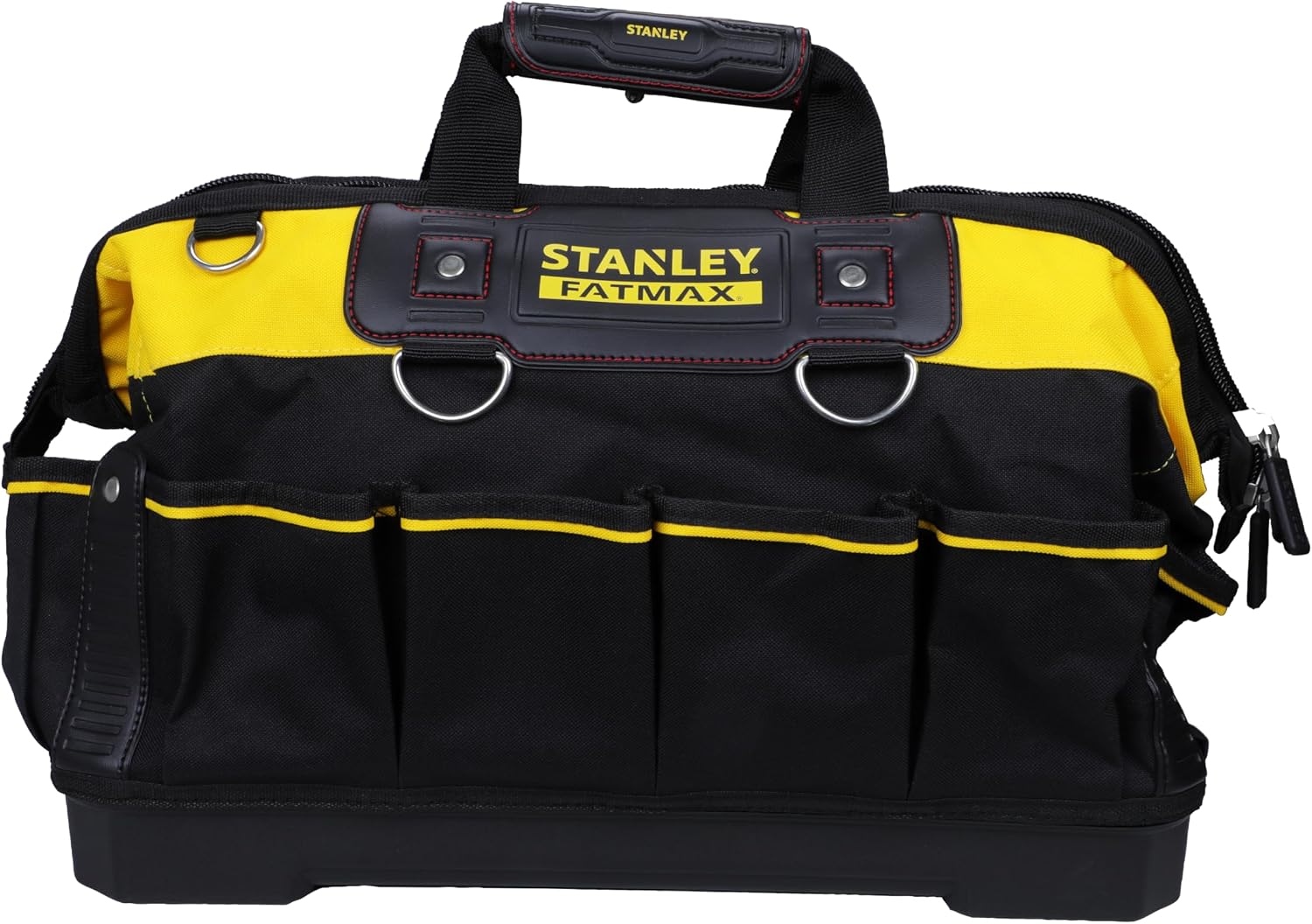  STANLEY FATMAX Sac à Outils Gamme - Base Rigide Et Résistante à L'Eau Avec Bandoulière Solide - Poignée Caoutchouc - Élastique Pour Outils - 49 X 26 X 10 Cm - 600 X 600 Deniers 1-93-950