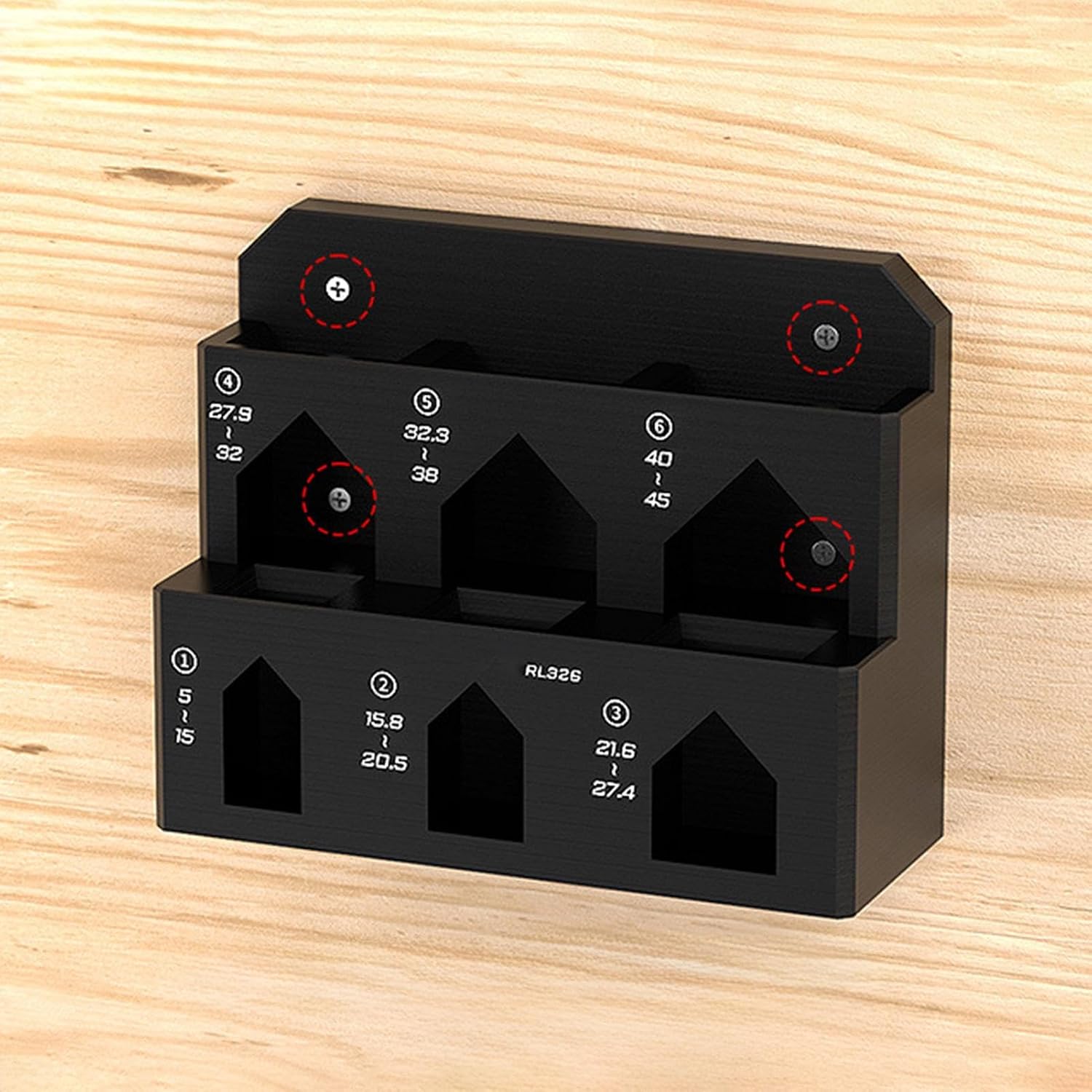  Râtelier De Rangement Pour Outils,Porte-objets Mural à 6 Compartiments - Range-Serre-joints D'Atelier,pour Garage Atelier Abri Maison